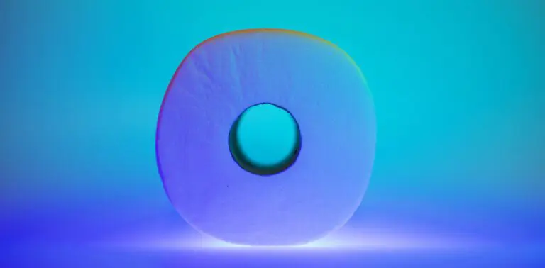 neon glowing toilet roll