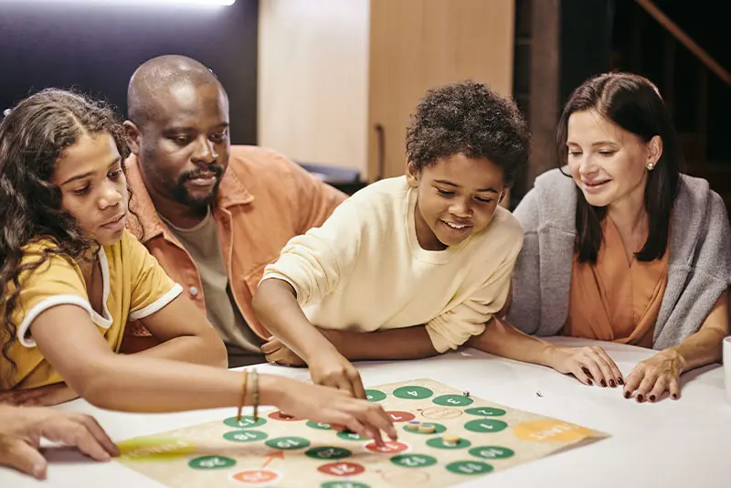Families-enjoying-board-games