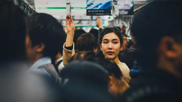a person in the crowd